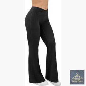 High Waist Straight Leg Yoga Pants, Sweat Wicking Soft Material, Butt Lifting